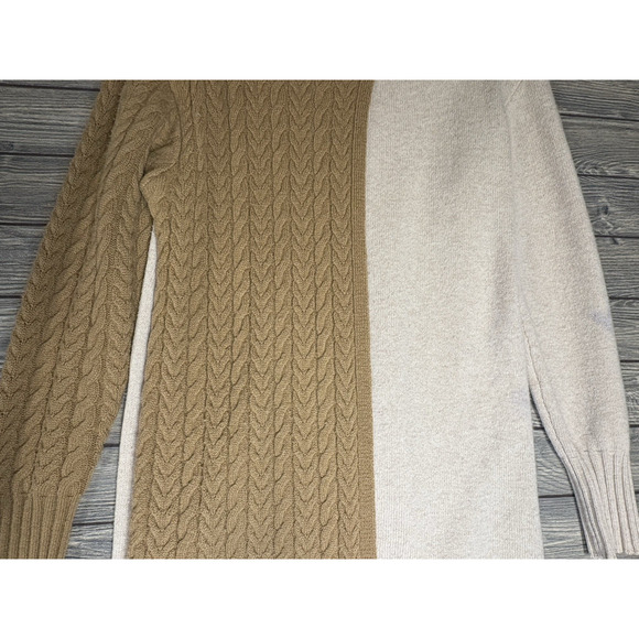 Eudon Choi Collective Two Tone Sweater Dress 100% Wool Sz Large Retail $350 READ - Picture 3 of 13